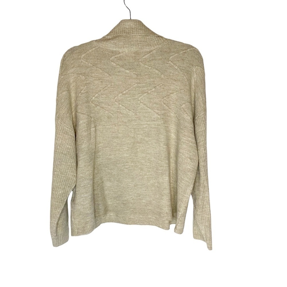 Esqualo Turtleneck Sweater Oatmeal Knit Large - Picture 4 of 8